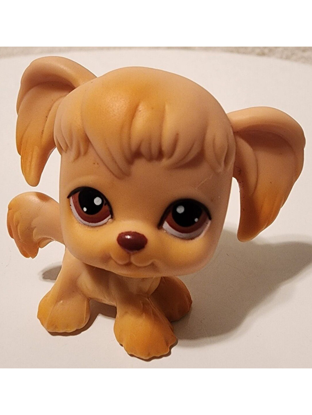 Littlest Pet Shop LPS #26 Springer Spaniel Dog Brown Dot Eyes Hasbro 2004